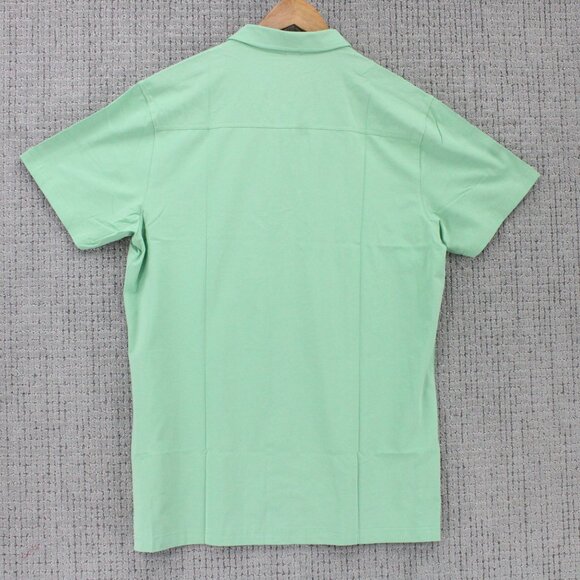 SWET TAILOR Polo Shirt Mens 2XL Green Solid Casual Short Sleeve Stretch NWT - Picture 7 of 9